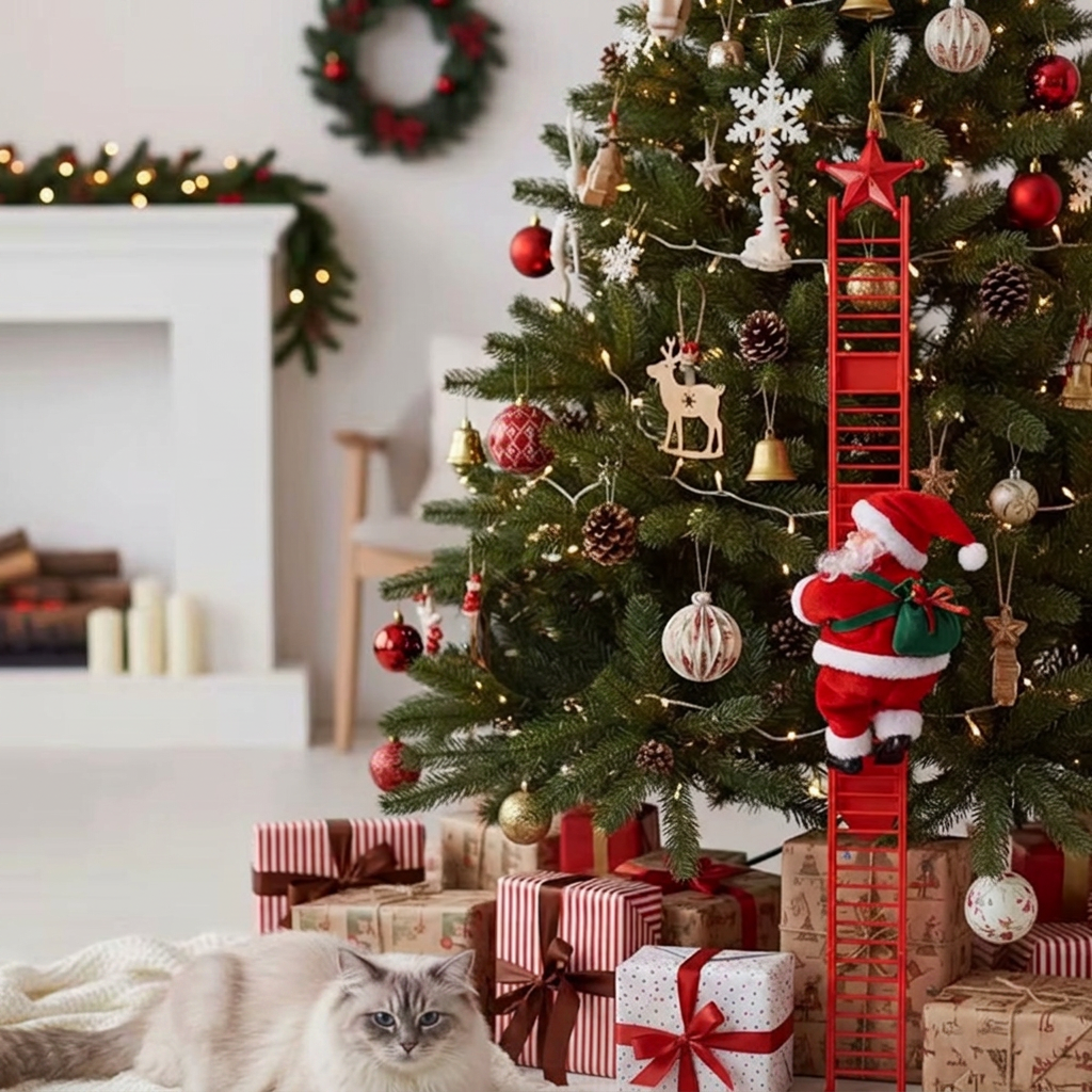 Papai Noel Escalador Elétrico com Música