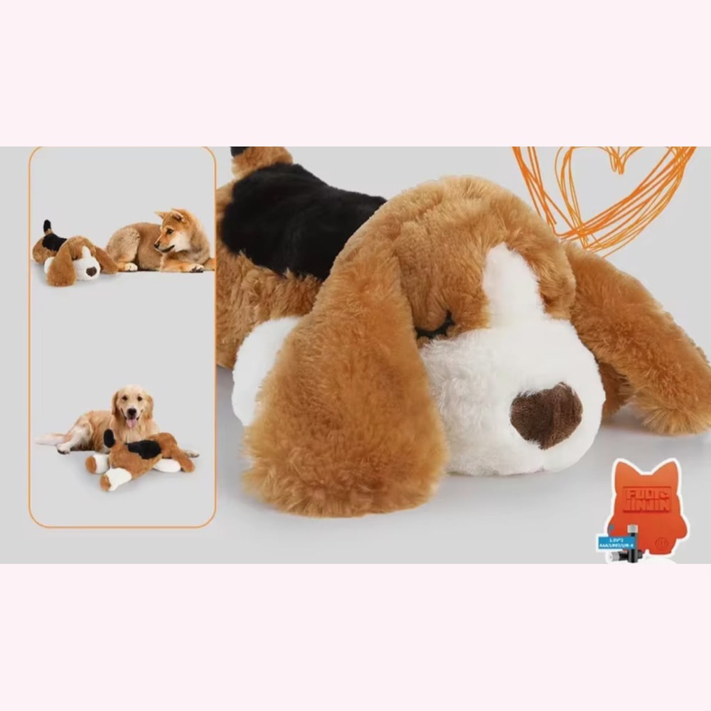 Brinquedos para Filhotes com Batimento Cardíaco, Brinquedos para Cães, Alívio de Estresse por Separação para Animais de Estimação, Brinquedos de Pelúcia Macia para Auxiliar o Comportamento e Promover o Sono Calmante